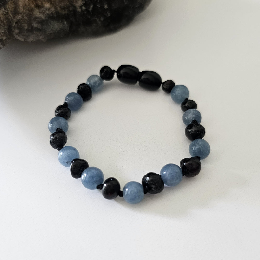 Children's Bracelets | RETIRED Gemstone + Baltic Amber - R.B. Amber Jewelry