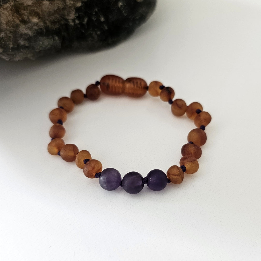 Children's Bracelets | RETIRED Gemstone + Baltic Amber - R.B. Amber Jewelry