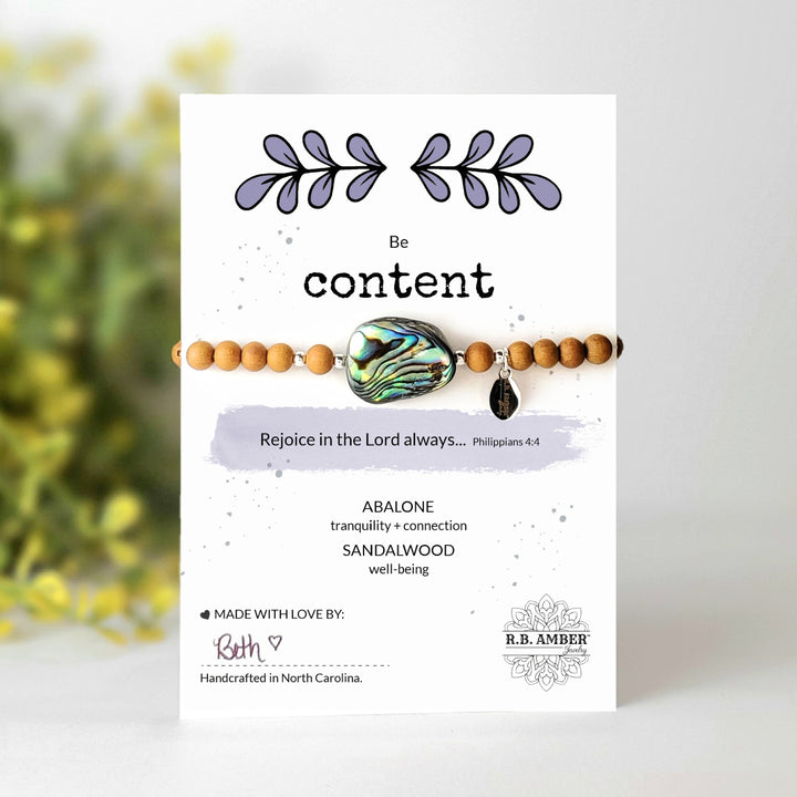 Abalone | "Be Content" Gemstone Bracelet - R.B. Amber Jewelry