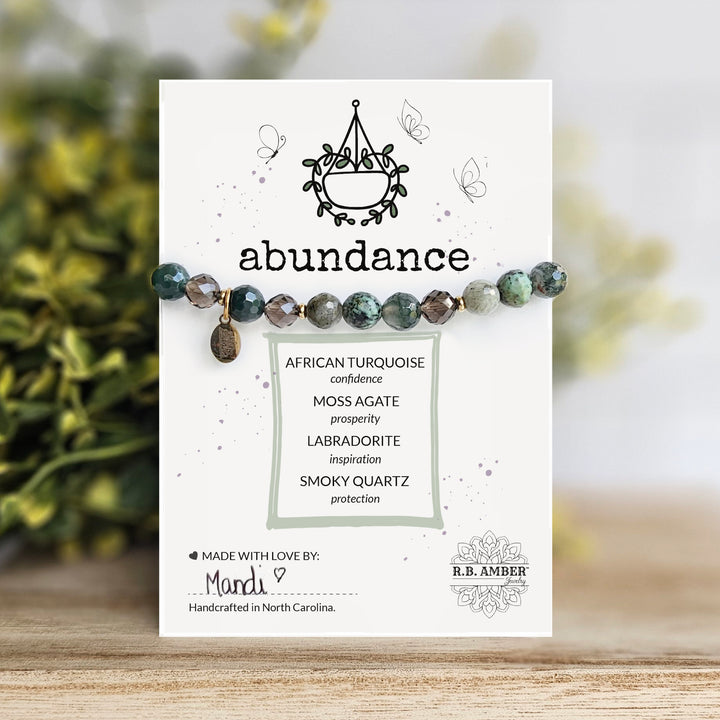 Abundance Intention Faceted Gemstone Bracelet - R.B. Amber Jewelry