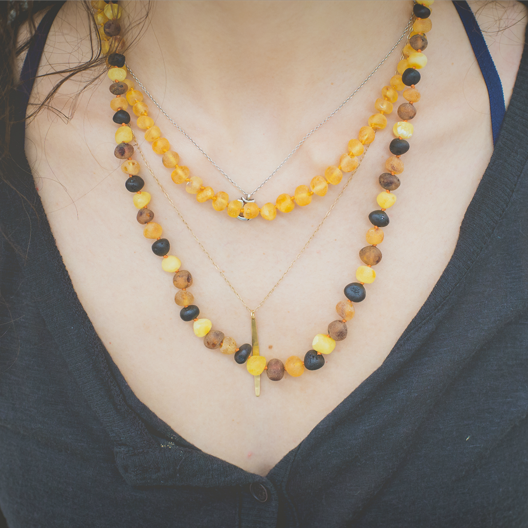 Adults | Raw Honey Baltic Amber Necklace - R.B. Amber Jewelry