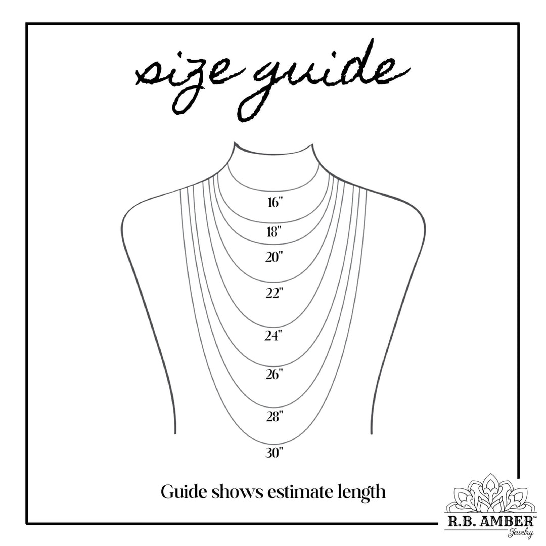 Adult Necklace Size Chart - R.B. Amber Jewelry