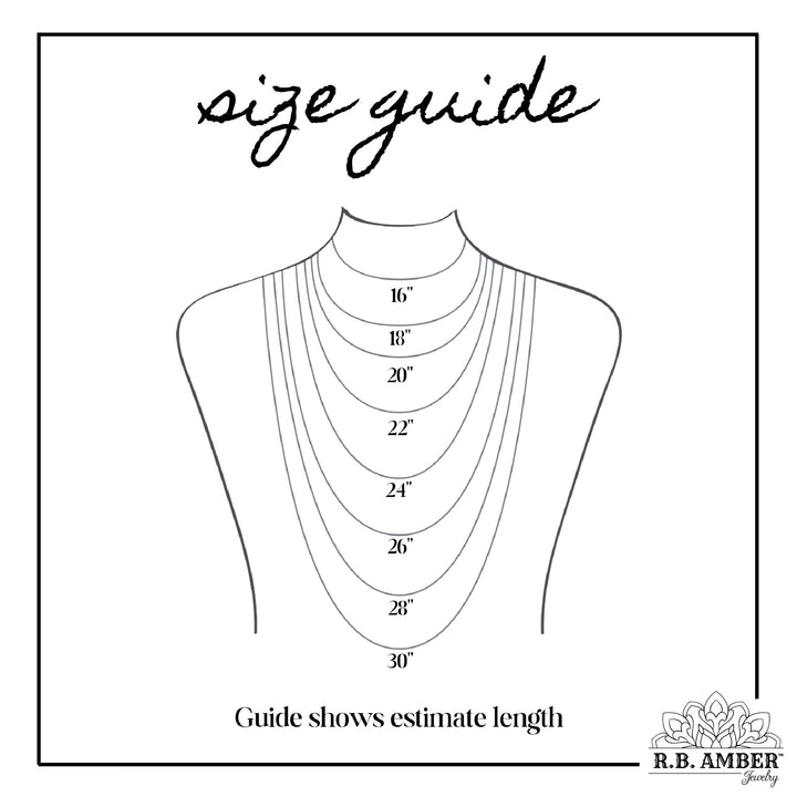 Adult Necklace Size Chart - R.B. Amber Jewelry