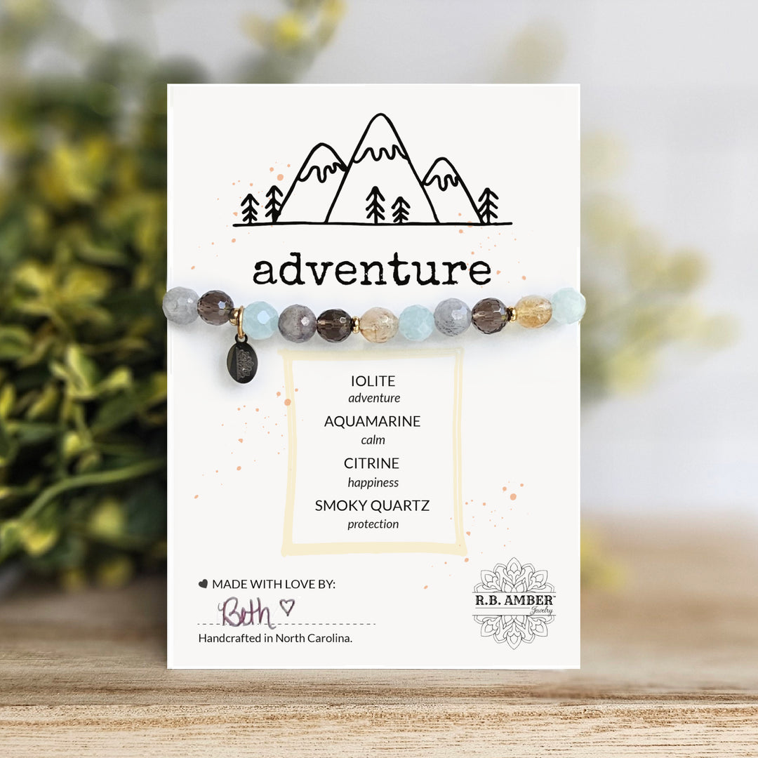 Adventure Intention Faceted Gemstone Bracelet - R.B. Amber Jewelry