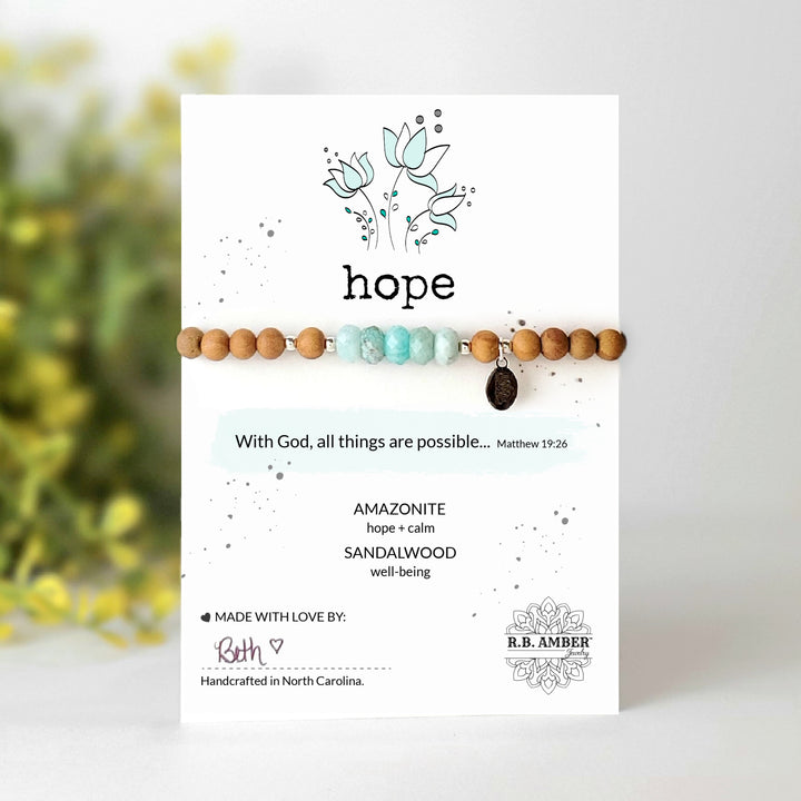 Amazonite | "Hope" Gemstone Bracelet - R.B. Amber Jewelry