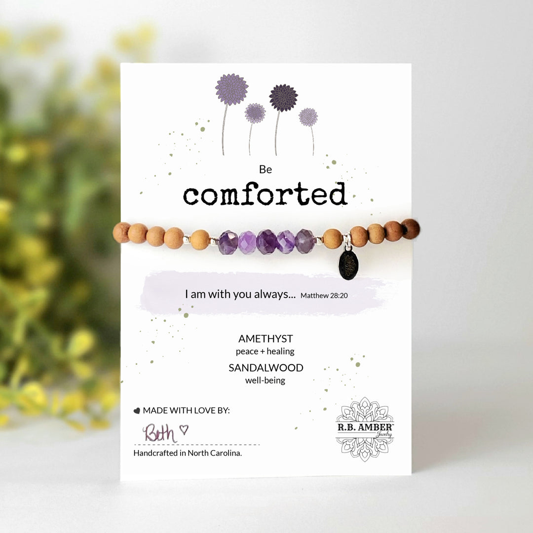 Amethyst | "Be Comforted" Gemstone Bracelet - R.B. Amber Jewelry