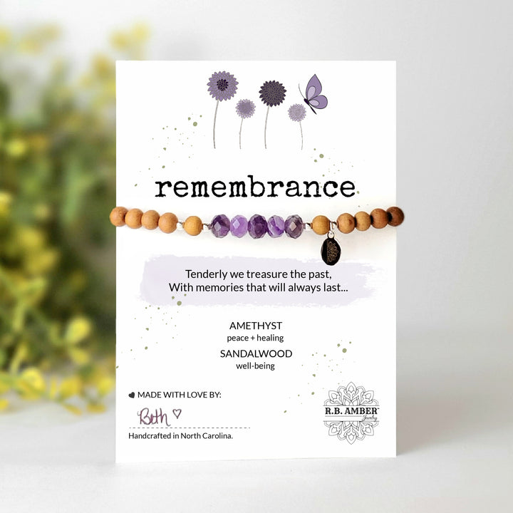 Amethyst | "Remembrance" Gemstone Bracelet - R.B. Amber Jewelry