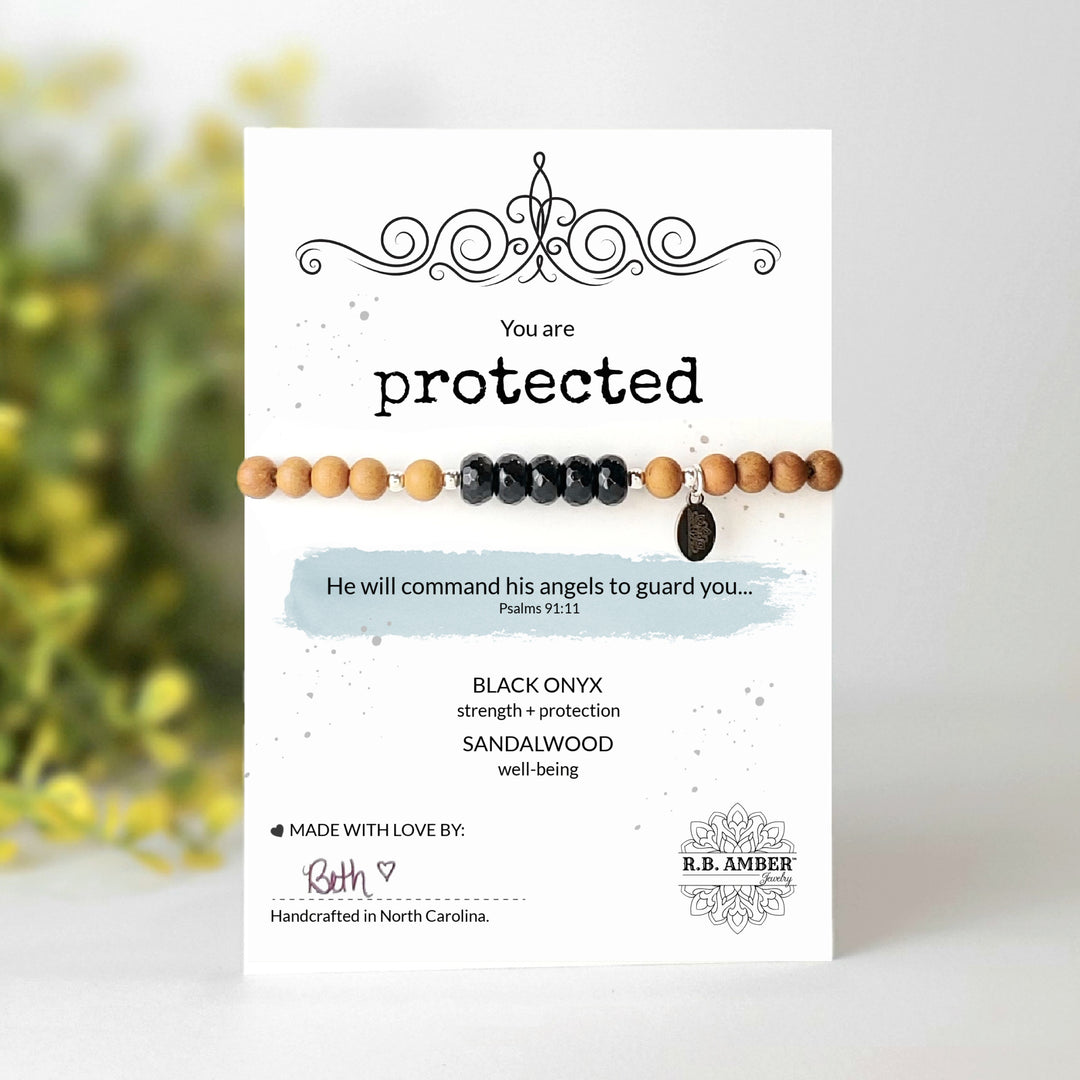 Black Onyx | "You are Protected" Gemstone Bracelet - R.B. Amber Jewelry