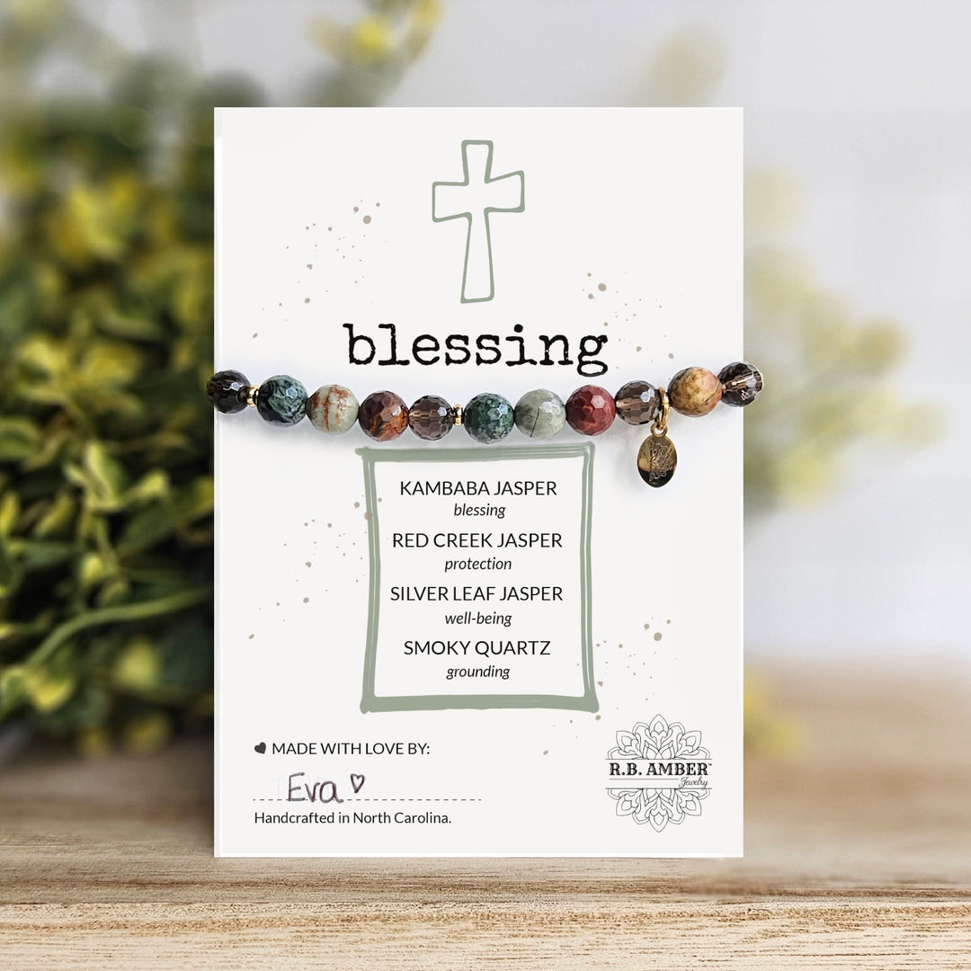 Blessing Intention Faceted Gemstone Bracelet - R.B. Amber Jewelry