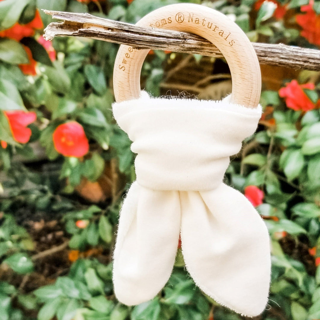 Organic Bunny Ear Teething Toy - R.B. Amber Jewelry