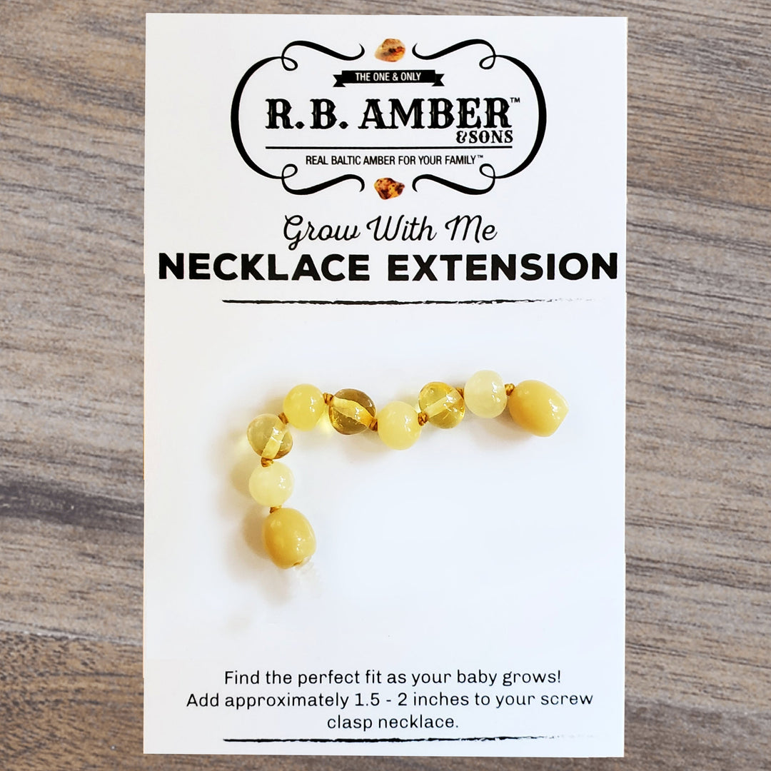 Butter Lemon Baltic Amber Jewelry Extender - R.B. Amber Jewelry