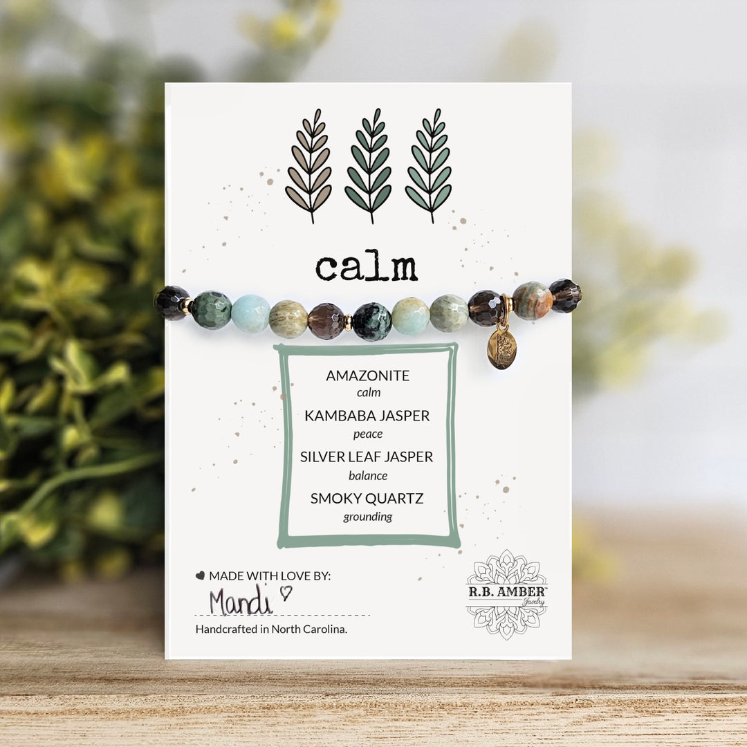 Calm Intention Faceted Gemstone Bracelet - R.B. Amber Jewelry