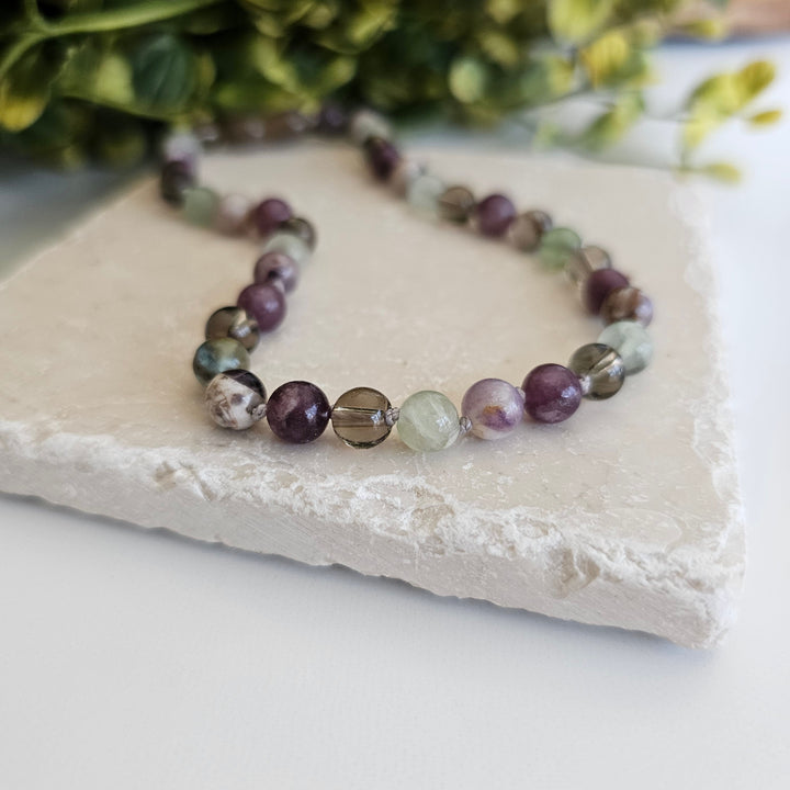 Calm Intention Gemstone Necklace - Purple - R.B. Amber Jewelry