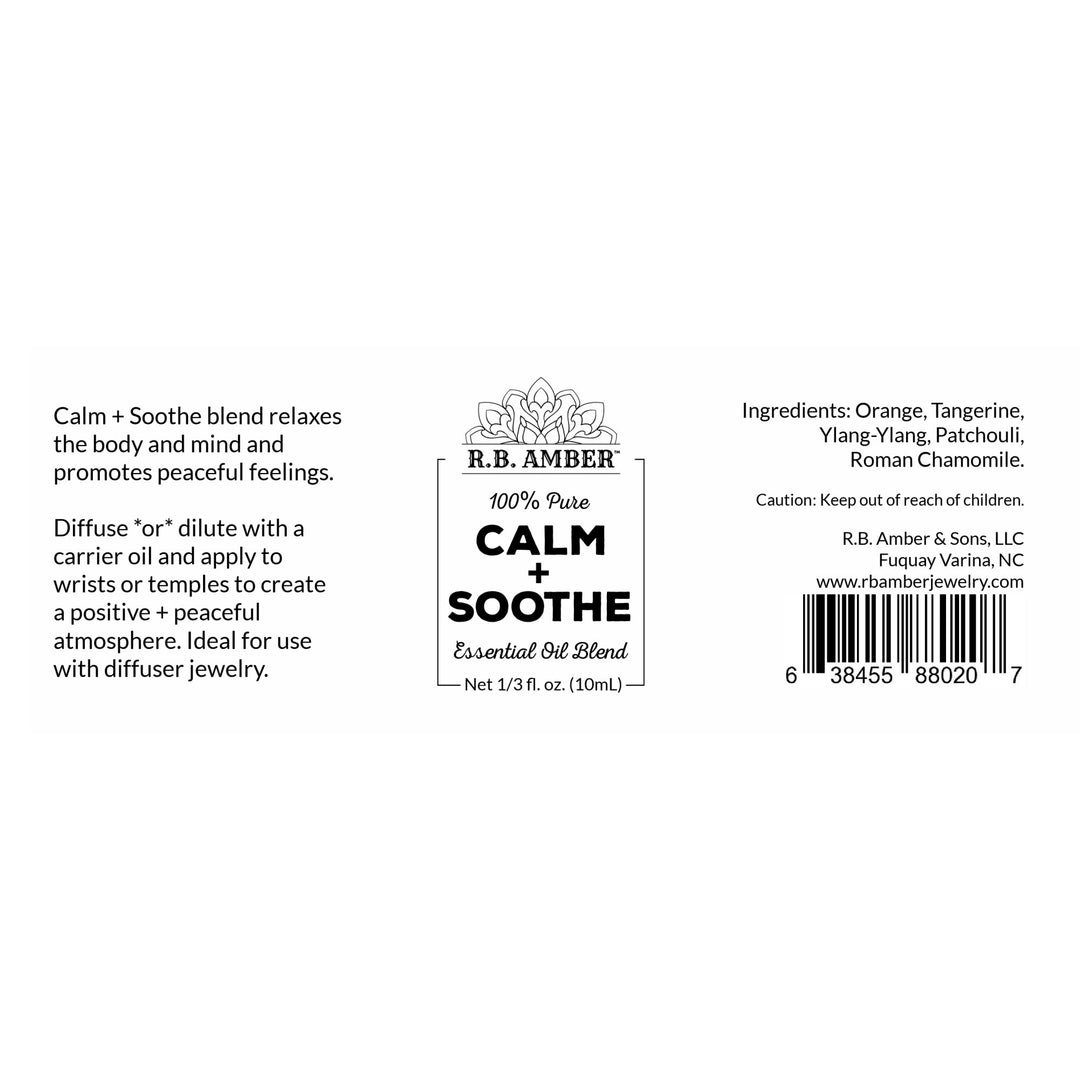 Calm + Soothe Essential Oil Blend (10mL) - R.B. Amber Jewelry