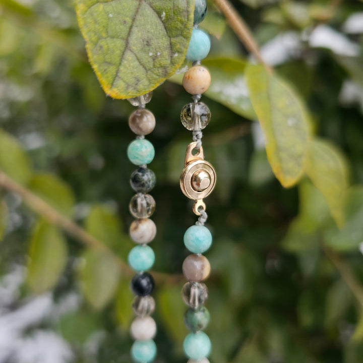 Calm Intention Gemstone Necklace - Green - R.B. Amber Jewelry
