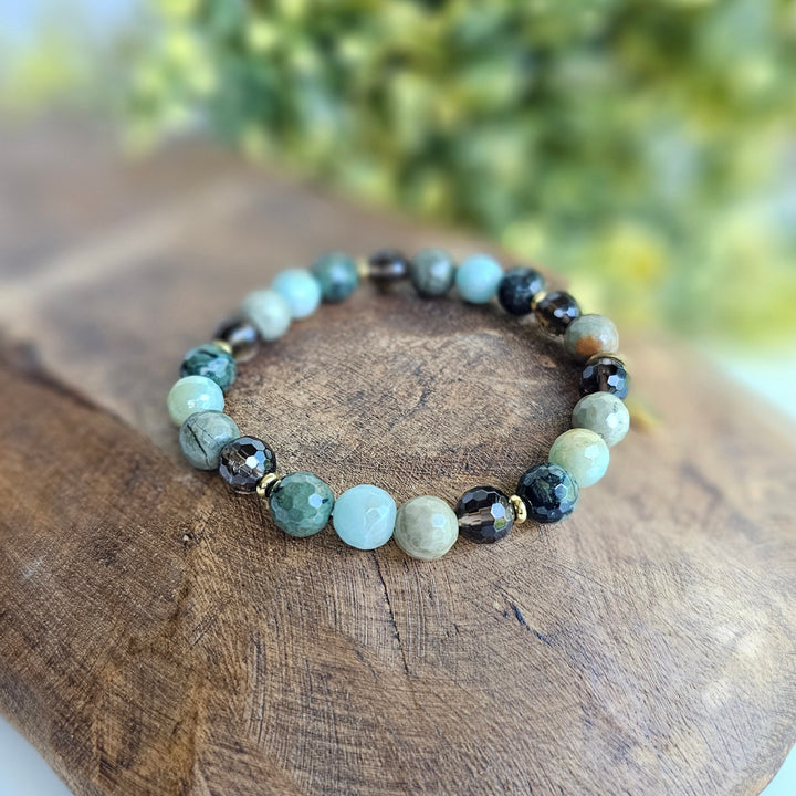 Calm Intention Faceted Gemstone Bracelet - R.B. Amber Jewelry