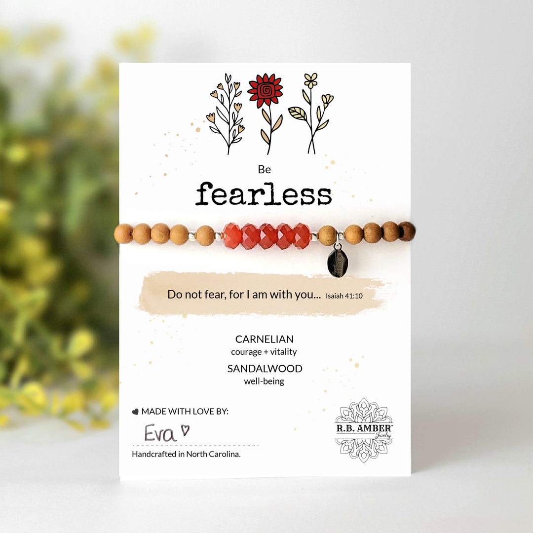 Carnelian | "Be Fearless" Gemstone Bracelet - R.B. Amber Jewelry