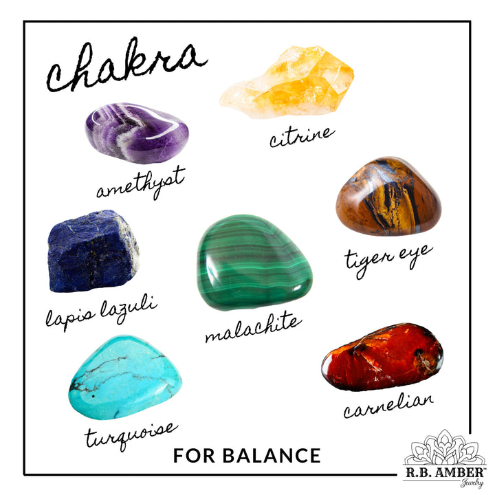 Adults | Chakra Gemstones + Raw Cherry Aromatherapy Bracelet