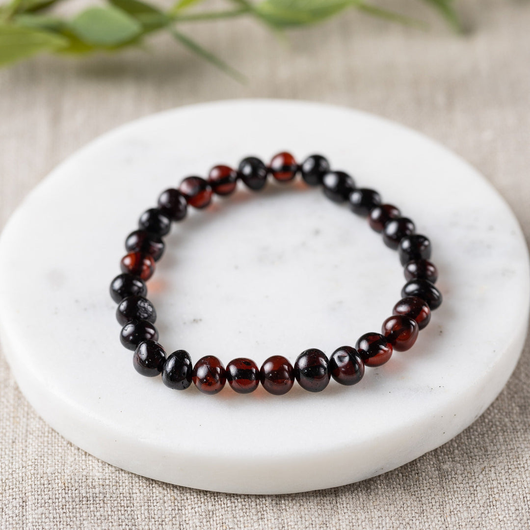 Adults | Cherry Baltic Amber Bracelet - R.B. Amber Jewelry