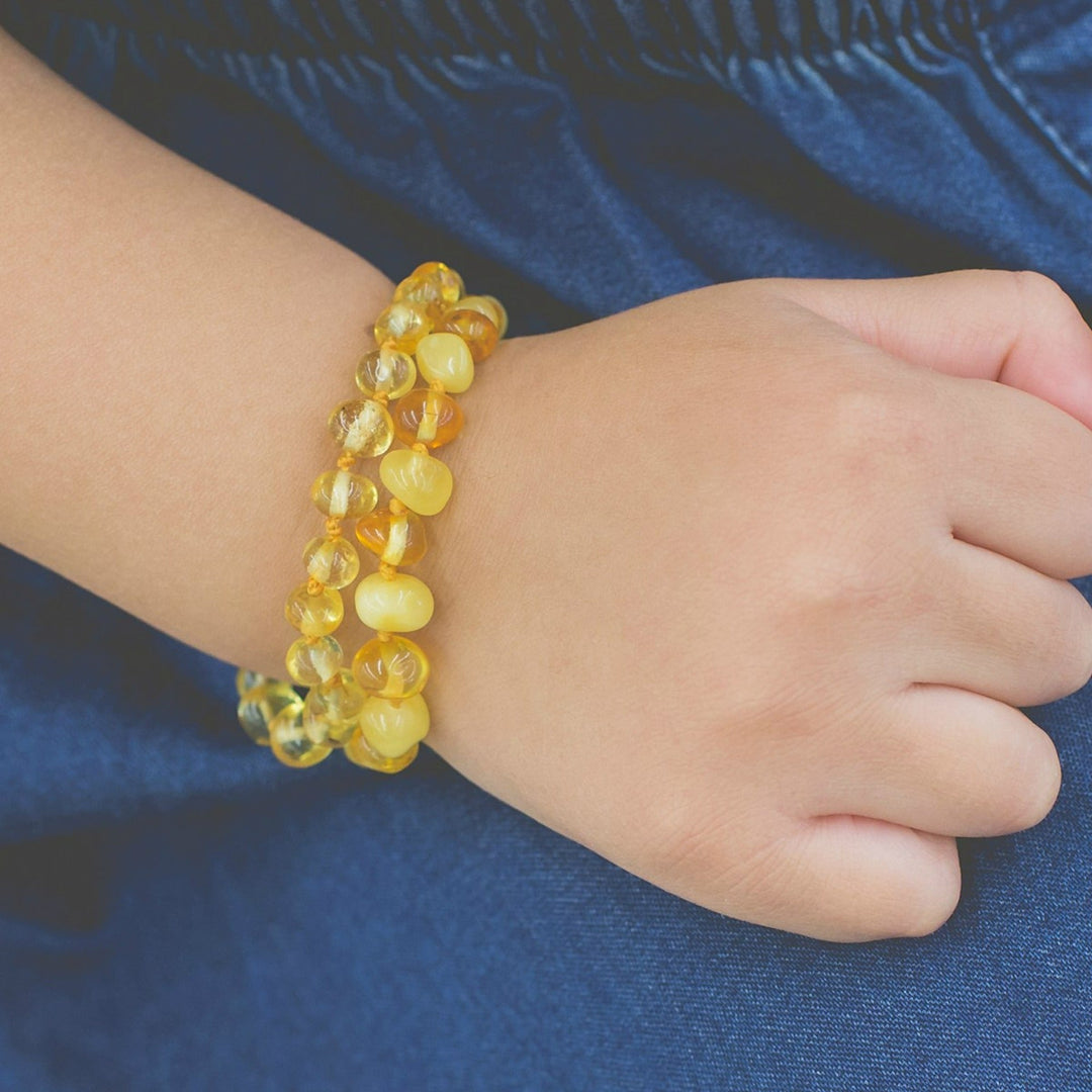 Kids | Butter Lemon Baltic Amber Bracelet - R.B. Amber Jewelry