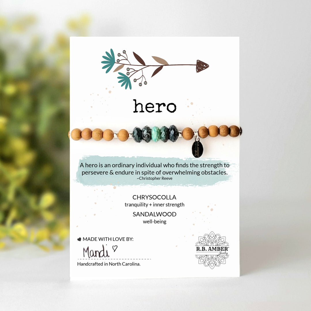 Chrysocolla | "Hero" Gemstone Bracelet - R.B. Amber Jewelry