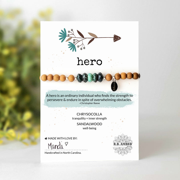 Chrysocolla | "Hero" Gemstone Bracelet - R.B. Amber Jewelry