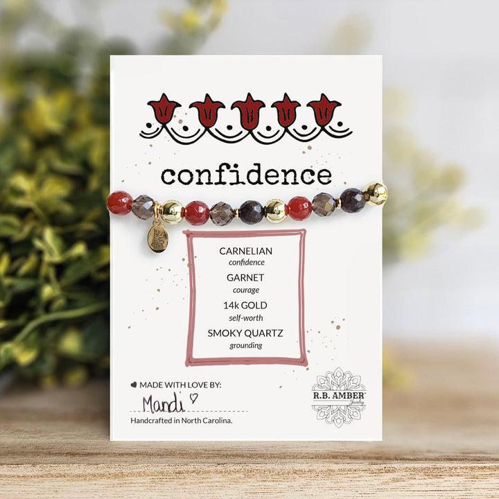 Confidence Intention Faceted Gemstone Bracelet - R.B. Amber Jewelry