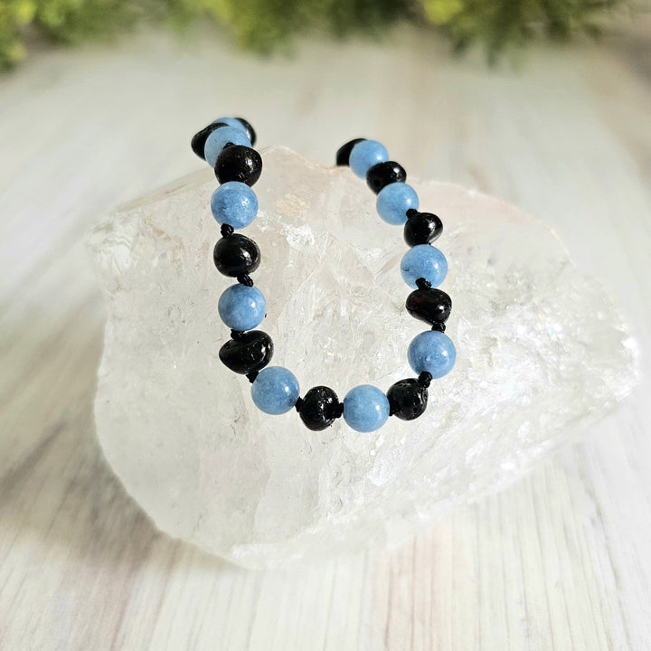 Children's Necklaces | RETIRED Gemstone + Baltic Amber - R.B. Amber Jewelry