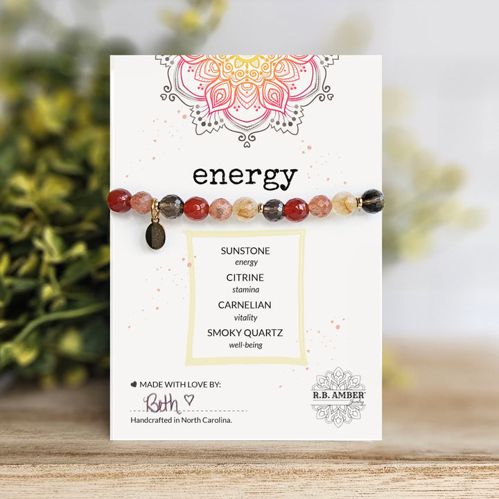 Energy Intention Faceted Gemstone Bracelet - R.B. Amber Jewelry