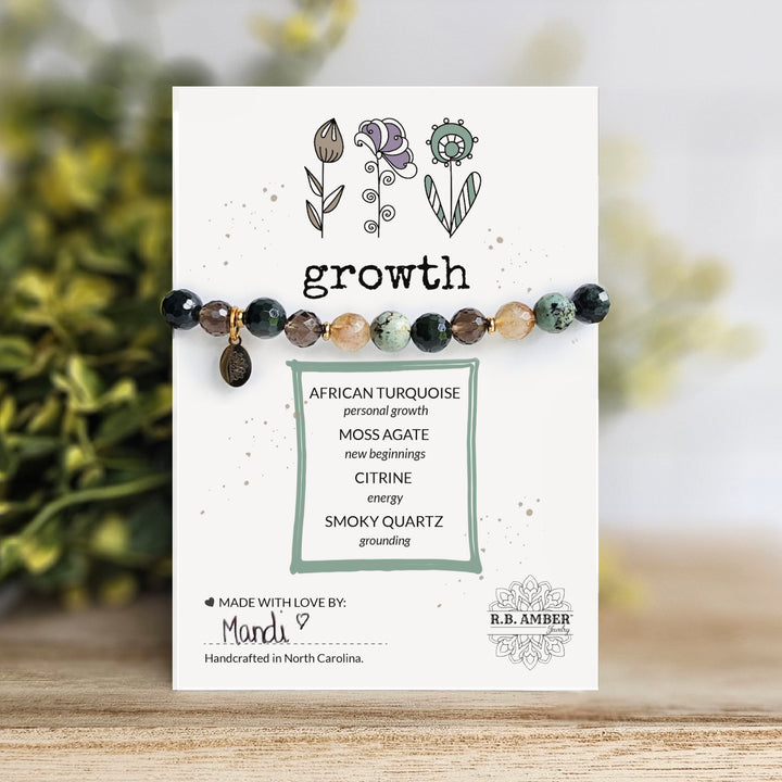 Growth Intention Faceted Gemstone Bracelet - R.B. Amber Jewelry