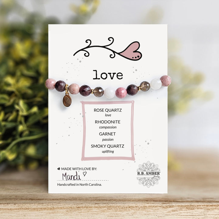 Love Intention Faceted Gemstone Bracelet - R.B. Amber Jewelry