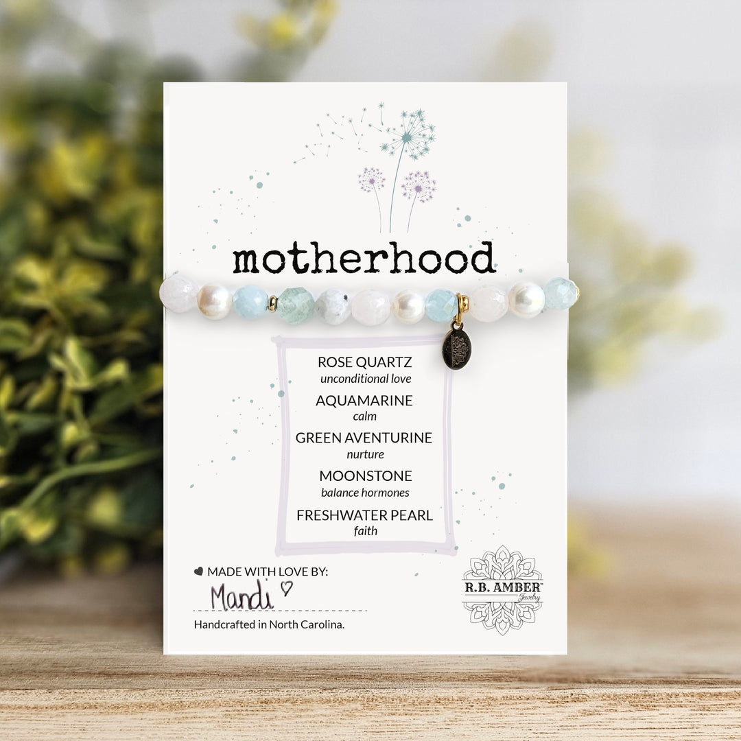 Motherhood Intention Faceted Gemstone Bracelet - R.B. Amber Jewelry