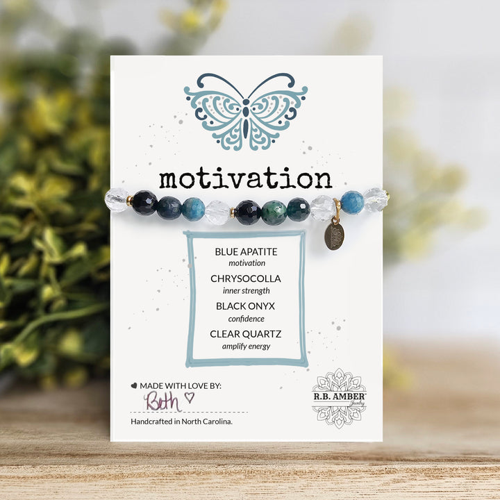 Motivation Intention Faceted Gemstone Bracelet - R.B. Amber Jewelry