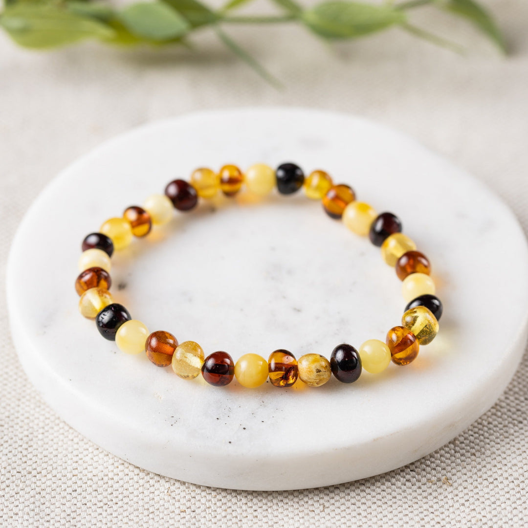 Adults | Multi Baltic Amber Bracelet - R.B. Amber Jewelry