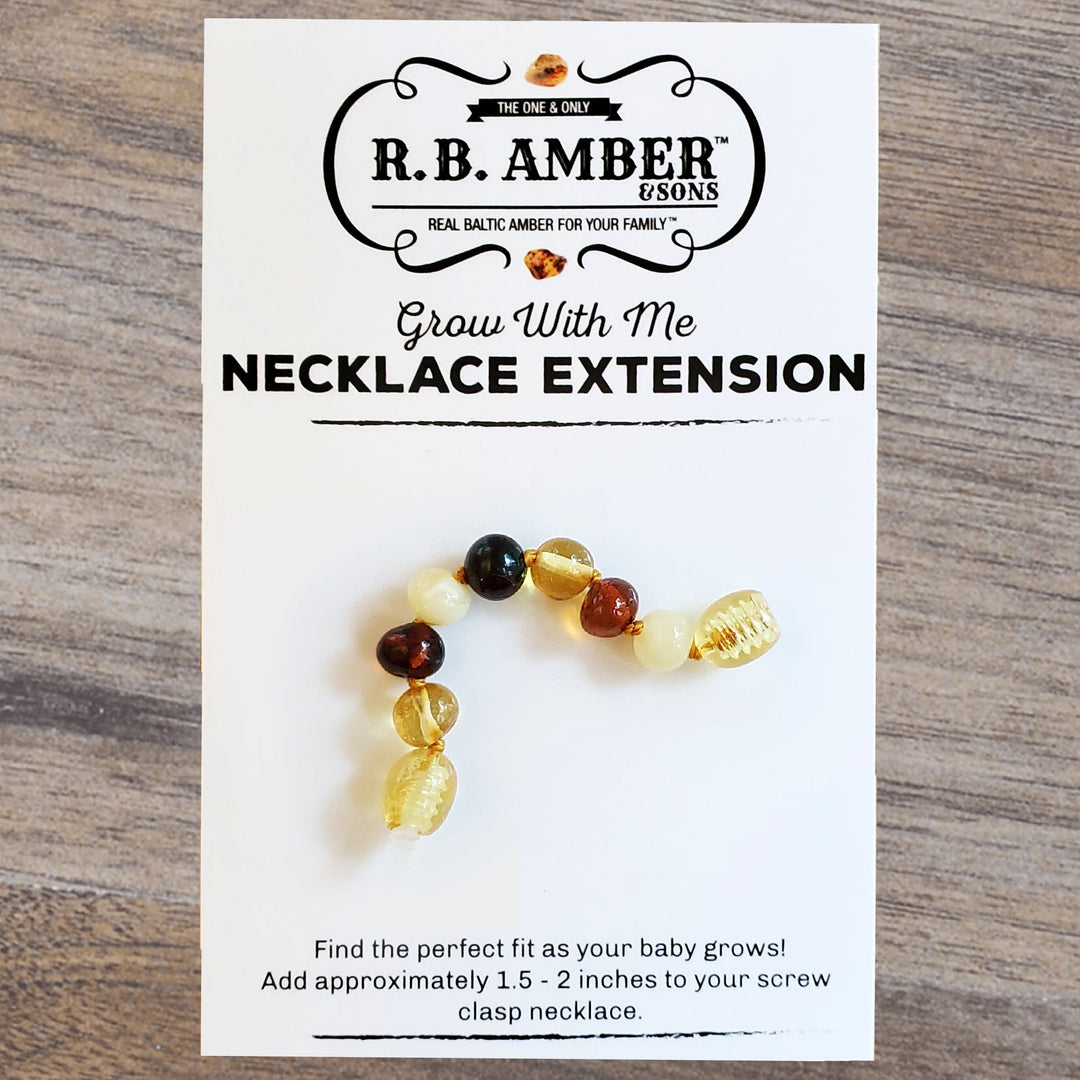 Multi Baltic Amber Jewelry Extender - R.B. Amber Jewelry