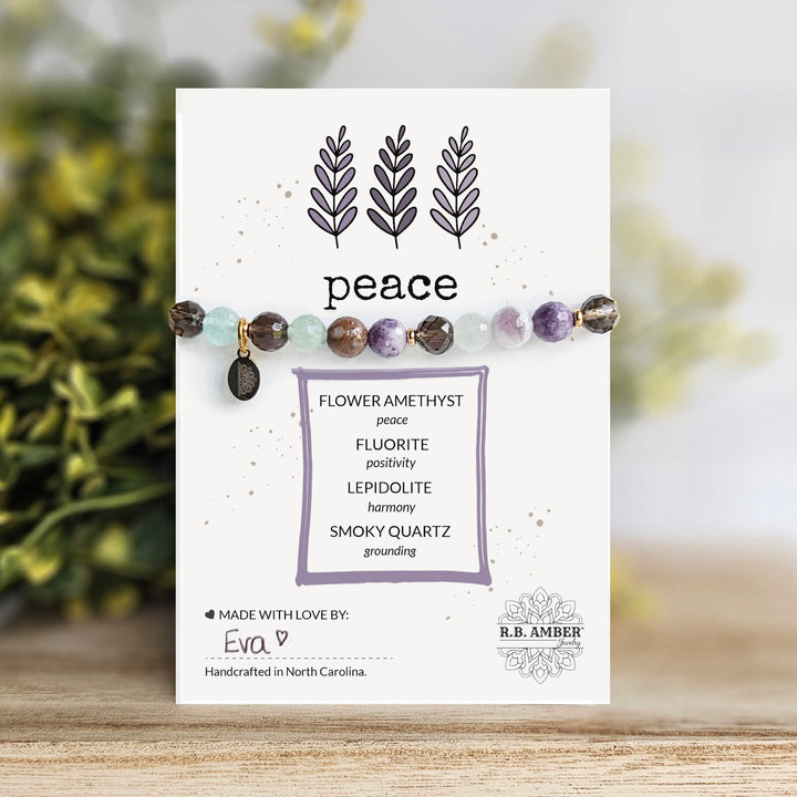 Peace Intention Faceted Gemstone Bracelet - R.B. Amber Jewelry