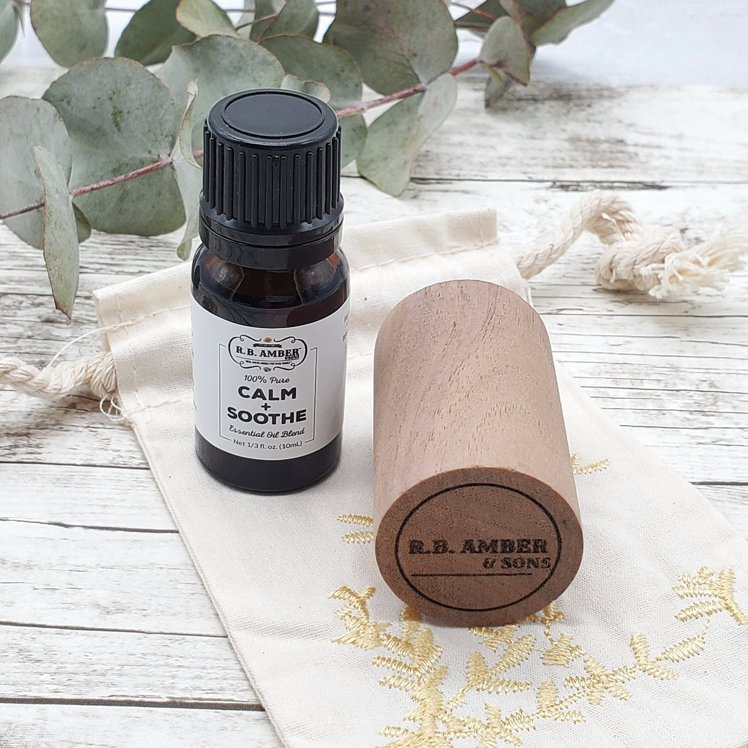 Wooden Aromatherapy Personal Diffuser - 2 Pack - R.B. Amber Jewelry