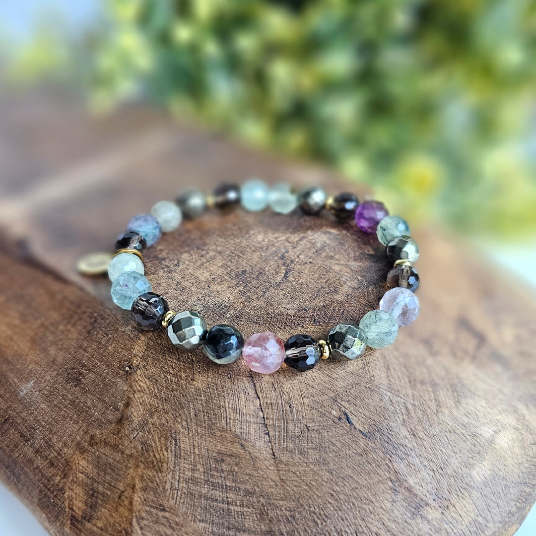 Positivity Intention Faceted Gemstone Bracelet - R.B. Amber Jewelry