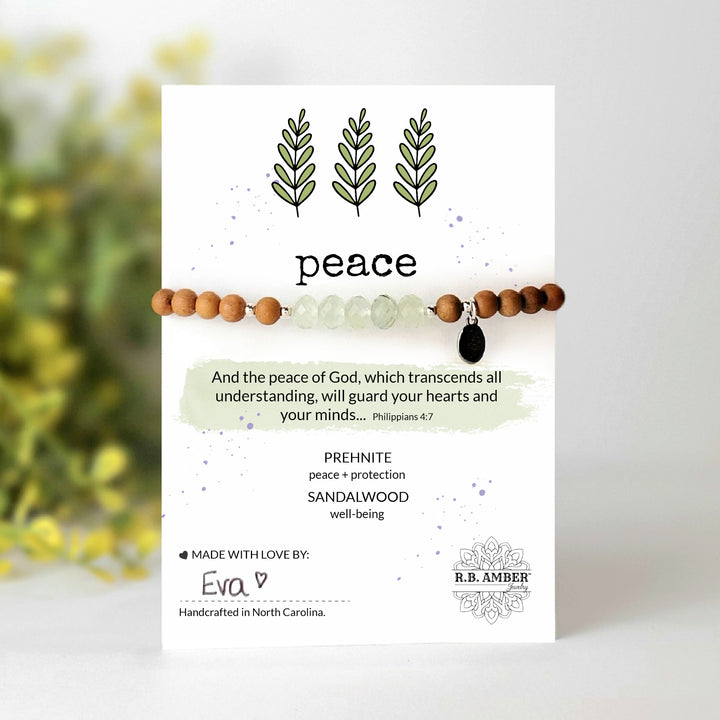 Prehnite | "Peace" Gemstone Bracelet - R.B. Amber Jewelry