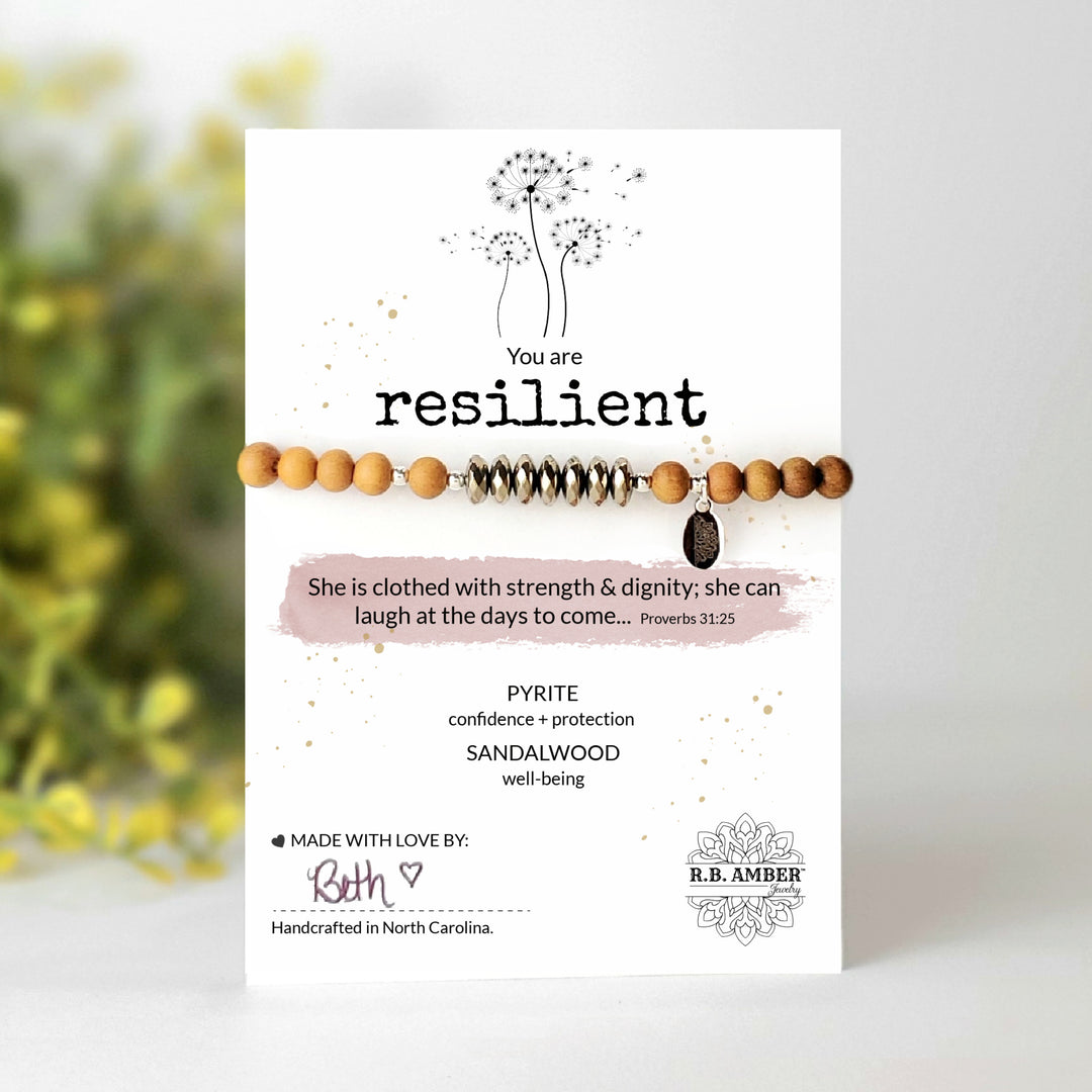 Pyrite | "You are Resilient" Gemstone Bracelet - R.B. Amber Jewelry
