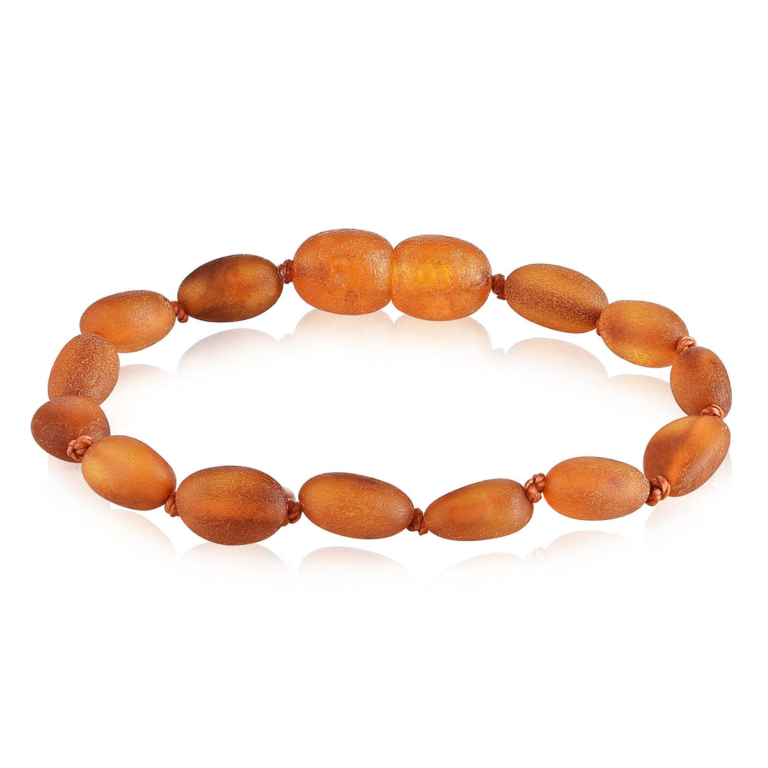 Kids | Raw Cognac Bean Baltic Amber Bracelet - R.B. Amber Jewelry