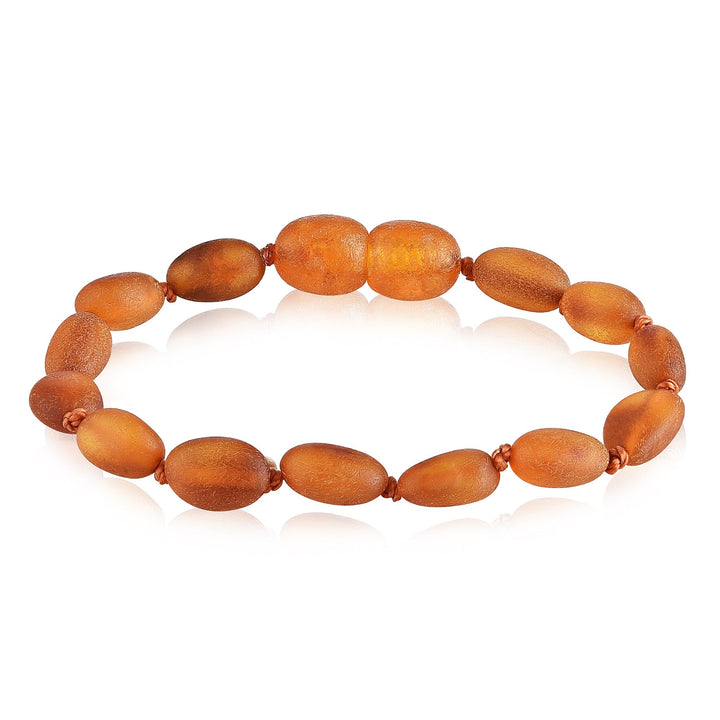 Kids | Raw Cognac Bean Baltic Amber Bracelet - R.B. Amber Jewelry