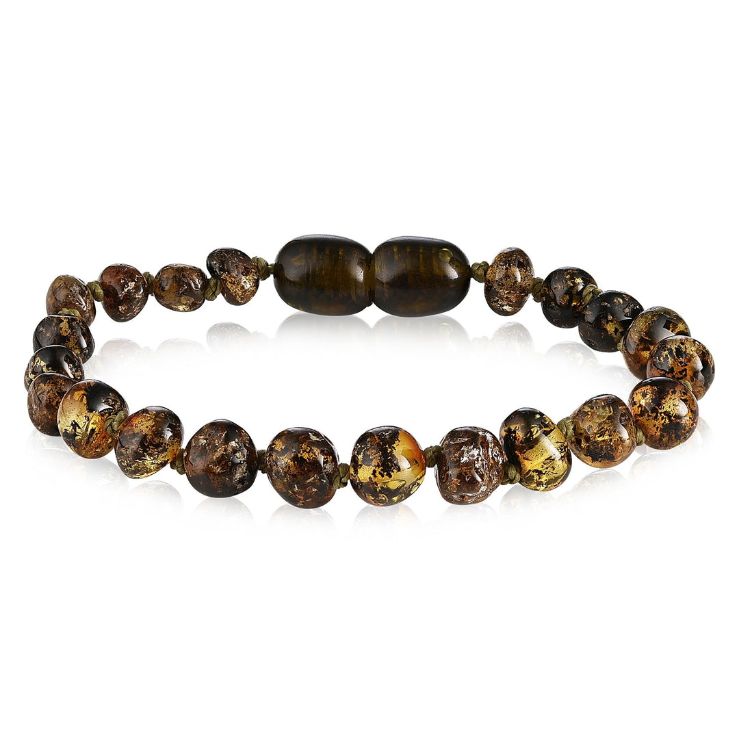 Kids | Green Baltic Amber Bracelet - R.B. Amber Jewelry