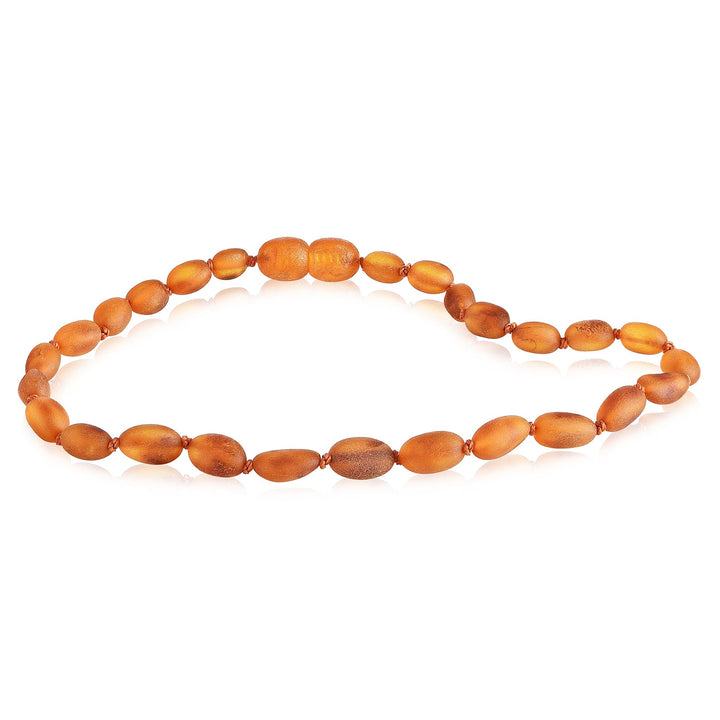 Kids | Raw Cognac Bean Baltic Amber Necklace - R.B. Amber Jewelry