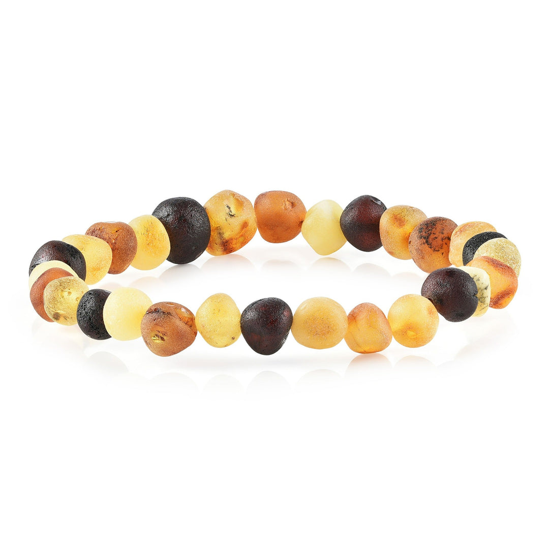 Adults | Raw Multi Baltic Amber Bracelet - R.B. Amber Jewelry