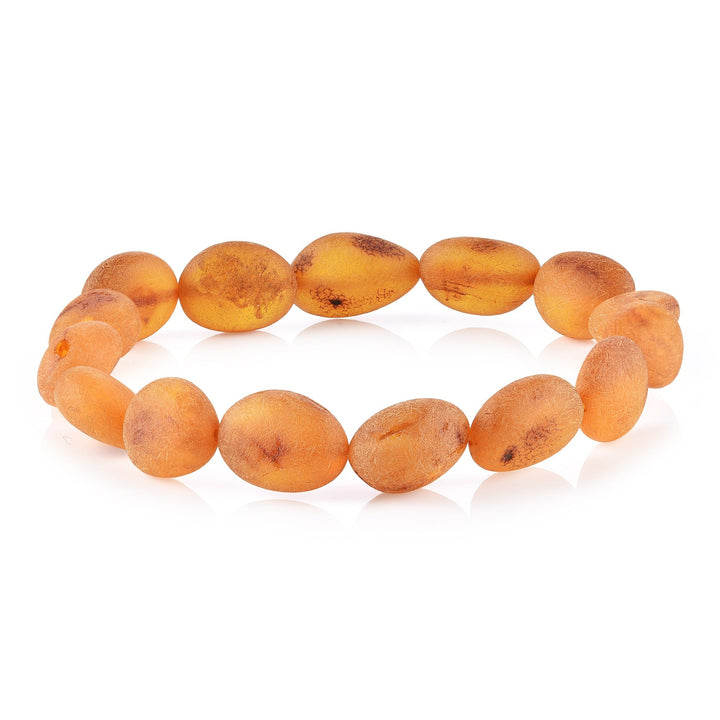 Adults | Raw Cognac Bean Baltic Amber Bracelet - R.B. Amber Jewelry