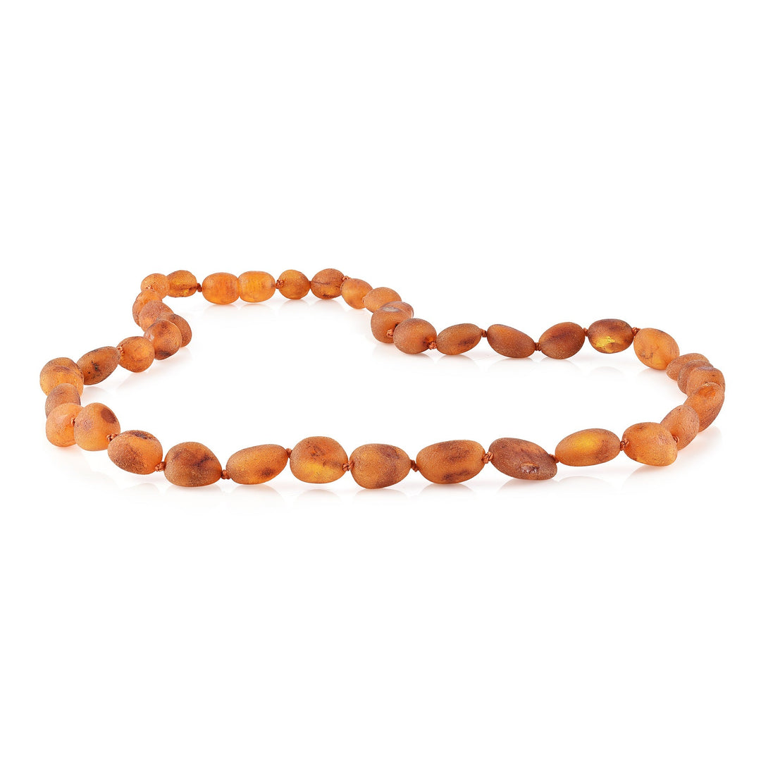 Adults | Raw Cognac Bean Baltic Amber Necklace - R.B. Amber Jewelry