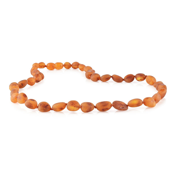 Adults | Raw Cognac Bean Baltic Amber Necklace - R.B. Amber Jewelry