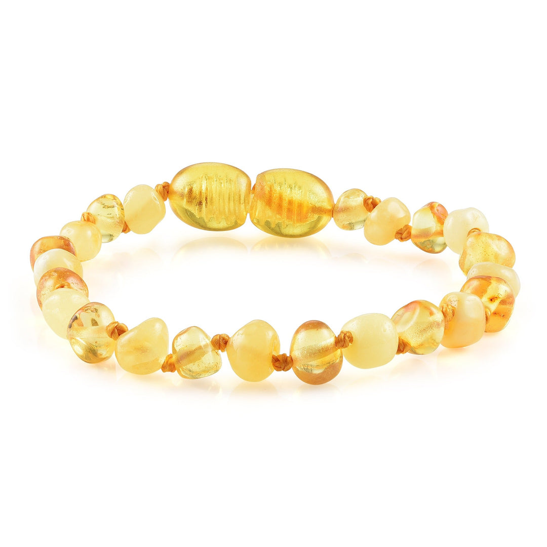 Kids | Butter Lemon Baltic Amber Bracelet - R.B. Amber Jewelry