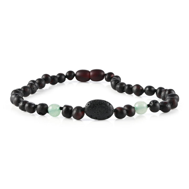 Children's Aromatherapy Necklaces | RETIRED Lava + Baltic Amber - R.B. Amber Jewelry